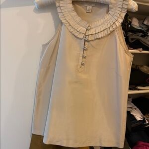 J. Crew Cream Sleeveless Blouse